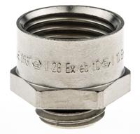 52104580 Lapp Cable Gland Adaptor, M12 Exterior Thread, M16 Interior Thread, Nickel Plated Brass, SKINDICHT Series