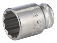 02410038 STAHLWILLE 3/8 in Drive 11/16in Standard Socket, 12 point, 32 mm Overall Length