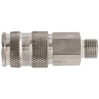 25kbaw13evx Legris Stainless Steel Male Pneumatic Quick Connect Coupling, 1/4 in Male 23mm Male Thread