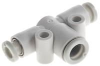 kq2t04-06a SMC KQ2 Series Tee Tube-to-Tube Adaptor Push In 6 mm, Push In 4 mm to Push In 4 mm, Tube-to-Tube Connection Style