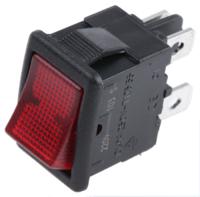 lra32h2bbren ZF Illuminated DPST, On-Off Rocker Switch Panel Mount