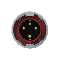 2cma166786r1000 Amphenol Industrial, 2CMA1 IP67, IP69 Red 3P+E Industrial Power Plug, Rated At 63A, 415 V