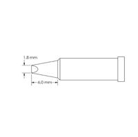 gt4-ch0018p Metcal GT4-CH0018P 1.8 x 6 mm Chisel Soldering Iron Tip for use with Soldering Iron
