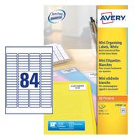 l7656-25 Avery White Adhesive High Visibility Label Sheet, Pack of 25Sheets
