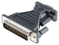 218-251 RS PRO D-sub Adapter Male 9 Way D-Sub to Male 25 Way D-Sub