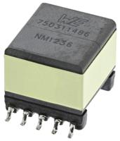 750311486 Wurth Elektronik Surface Mount Pulse Transformer 1:10 Turns Ratio, 100μH Prim. Inductance, 0.22Ω Prim. Resistance