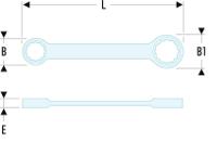 5927x29 Facom 59 Series Ring Spanner, 27mm, Metric, Double Ended, 315 mm Overall
