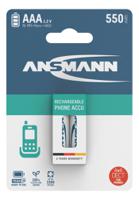 5035523 Ansmann MaxE NiMH Rechargeable AAA Battery, 550mAh, 1.2V