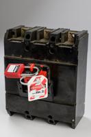 taglock-oversized-circt-brkr-lo-pk6 Brady Red 1-Lock Polypropylene Fibreglass Reinforced Nylon Circuit Breaker Switch Lockouts, 7.14mm Shackle