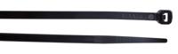 233-465 RS PRO Cable Tie, 150mm x 3.6 mm, Black Nylon, Pk-100