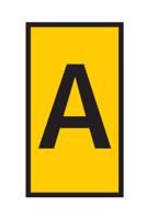 561-03014-wic3-a-pa66-ye HellermannTyton WIC Snap On Clip On Cable Marker, Yellow, Pre-printed "A", 4.3 → 5.3mm Cable, 561-03014