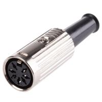 491-059 RS PRO 7 Pole Din Socket, 1A, 100 V ac, Push Lock, Female, Cable Mount