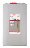 2608587018 Bosch 25-Piece Twist Drill Bit Set for Metal, 13mm Max, 1mm Min, HSS-Co Bits