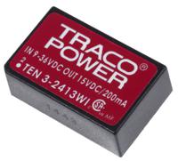 ten-3-2413wi TRACOPOWER TEN 3WI DC-DC Converter, 15V dc/ 200mA Output, 9 → 36 V dc Input, 3W, Through Hole, +85°C Max Temp