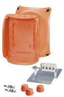 fk1616 HENSEL Orange Polycarbonate Junction Box, IP65, IP66, 5 Terminals, 155 x 92 x 210mm