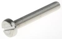 130-707 RS PRO Slot M6 Pan A2 304 Stainless Steel Machine Screws DIN 85 x 40.0mm