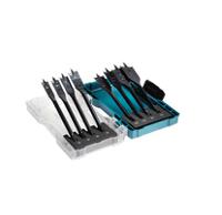 e-08698 Makita 8-Piece Flat Wood Drill Bit Set for Wood, 32mm Max, 12mm Min, Metal Bits