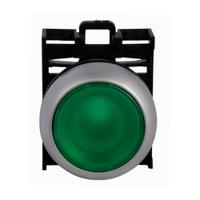 78639213-m22-dl-gm22-am22-led230-g Eaton RMQ Titan M22 Series Green Illuminated Momentary Push Button Head, 22mm Cutout, IP69K