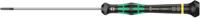 05118007001 Wera Slotted Precision Screwdriver, 2 x 0.4 mm Tip, 100 mm Blade, 197 mm Overall