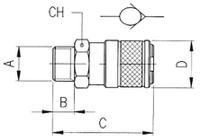 187-8765 RS PRO Brass Female Quick Air Coupling, G 1/4 Male Threaded