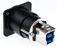 nausb3-b Neutrik USB 3.0 Feedthrough Gender Changer for use with USB 3.0 Connectors