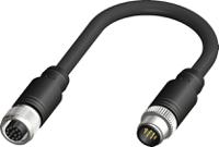 283-4953 RS PRO Female 8 way Straight M12 to Male 8 way Straight M12 Actuator/Sensor Cable, 5 m