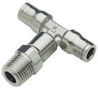 3608-08-10 Legris LF3600 Series Tee Threaded Adaptor, Push In 8 mm to Push In 8 mm, Threaded-to-Tube Connection Style