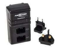 1001-0063-uk Ansmann Powerline 2 Battery Charger For NiCd, NiMH 9V 2 Cell with EU, UK plug
