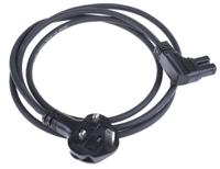 744-0950 RS PRO Right Angle IEC C15 Socket to Right Angle Type G UK Plug Power Cord, 2m