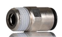 3175-08-13 Legris LF3000 Series Straight Threaded Adaptor, R 1/4 Male to Push In 8 mm, Threaded-to-Tube Connection Style