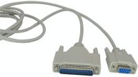 rnd-765-00046 AT modem cable 3 m BeigeDB9 femaletoDB25