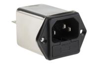 fn261-4-06 Schaffner 4A, 250 V ac Male Panel Mount IEC Filter FN261-4-06, Faston 1 Fuse