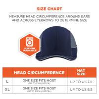 23343 Ergodyne Navy Standard Peak Bump Cap, Foam Protective Material