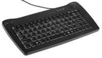 136-9674 RS PRO Wired PS/2 Trackball Mini Keyboard, QWERTY (UK), Black