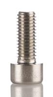 281-158 RS PRO Plain Stainless Steel Hex Socket Cap Screw, DIN 912, M8 x 20mm