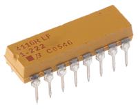 4116r-1-222lf Bourns, 4100R 2.2kΩ ±2% Isolated Resistor Array, 8 Resistors, 2.25W total, DIP, Through Hole