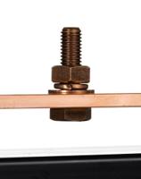 7tca083670r0739-lk245-6 WJ Furse Copper Earth Bar L. 400mm x W. 90mm x H. 90mm 6 Ways