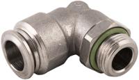 231-2763 RS PRO Nickel Plated Brass Male Pneumatic Elbow Threaded-to-Tube Adapter, 1/4 in Male 8mm Threaded, Tube