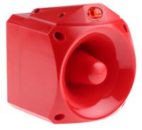 end-6001 Klaxon Nexus Pulse Series Red Sounder Beacon, 17 → 60 V dc, IP66, Base Mount, 105dB at 1 Metre