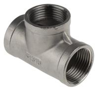 499-3007 RS PRO Stainless Steel Pipe Fitting, Tee Circular Tee, Female G 1in x Female G 1in x Female G 1in