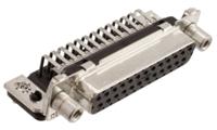 3-106507-2 TE Connectivity Amplimite HD-20 25 Way Right Angle Through Hole D-sub Connector Socket, 2.74mm Pitch