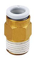 kq2h04-m5n SMC KQ2 Series Straight Threaded Adaptor, M5 Male to Push In 4 mm, Threaded-to-Tube Connection Style