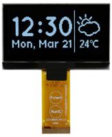mcot128064h1v-wm Midas 2.42in White Passive matrix OLED Display 128 x 64pixels TAB I2C, Parallel, SPI Interface