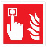 146-356 Vinyl Polyester Fire Safety Sign, With English Text Self-Adhesive