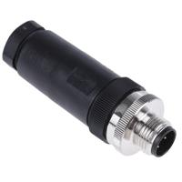 t4111002051-000 TE Connectivity Circular Connector, 5 Contacts, Cable, M12 Connector, Plug, Male, IP67, T411 Series