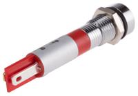 210-923 RS PRO Red Panel Mount Indicator, 110V ac, 8mm Mounting Hole Size, Solder Tab Termination