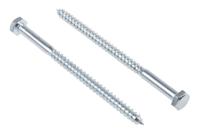 144-3535 RS PRO Hex Coach Screw, Steel Bright Zinc Plated, 6mm x 100mm