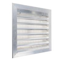 432-801 RS PRO Silver Aluminium Louvre, Parallel Slat, 351 x 351mm