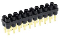 639356-21 Staubli Straight PCB Socket, 20-Contact, 2-Row, 6mm Pitch, Solder Termination