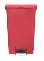1883568 Rubbermaid Commercial Products Slim Jim 68L Red Pedal Polyethylene Waste Bin